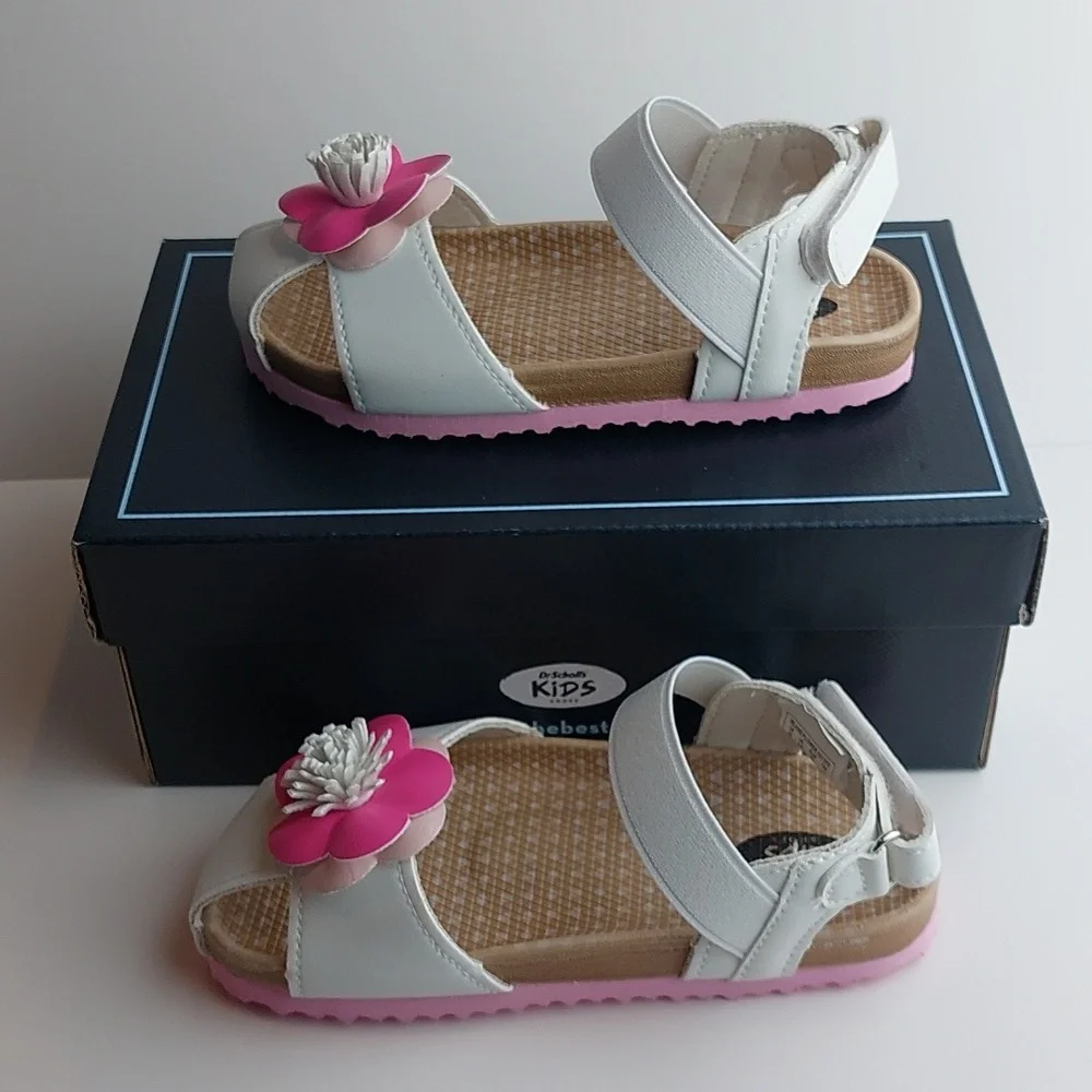 Dr scholls lsland flower sandal toddler Girls White size 10